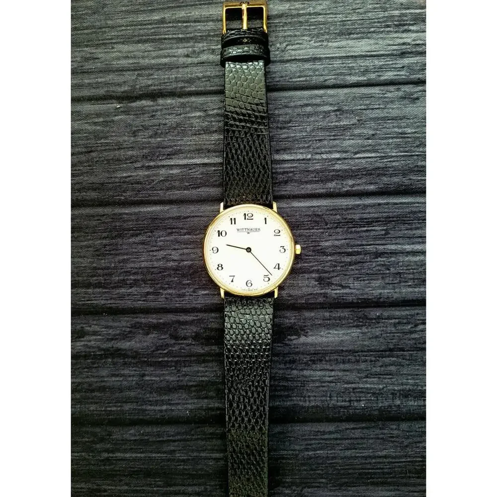 Vintage Wittnauer Mens Watch Swiss‎ Gold In Box New Battery